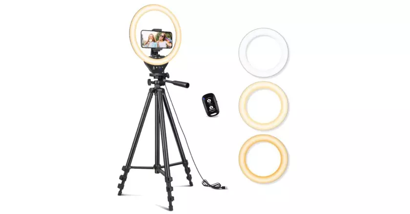 UBeesize Ring Light mejor soporte para teléfono para grabación de video