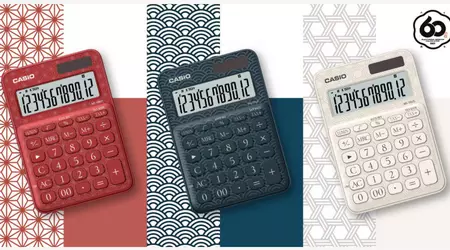 Casio crea calculadoras ecológicas MS-20UC-J elegantes con patrones japoneses para celebrar el 60 aniversario