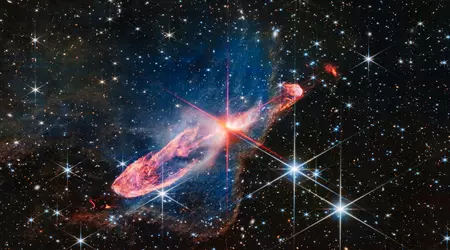 James Webb tomó una fotografía de dos estrellas a 1.470 años luz de la Tierra que están en proceso de formación