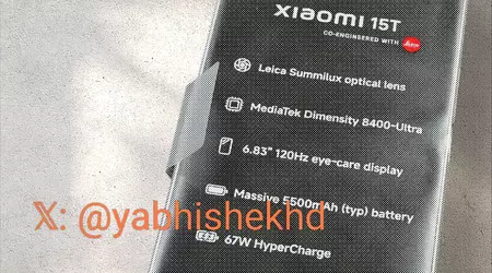 La foto "subterránea" del Xiaomi 15T muestra las principales características técnicas del nuevo producto