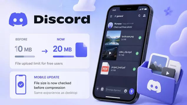 Discord sube el límite gratuito a ...