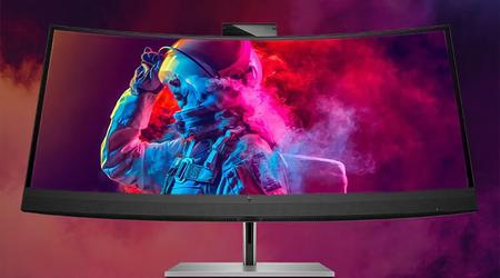 HP ha revelado un monitor curvo de 34 pulgadas con una cámara emergente de 5 MP y soporte para Power Delivery de hasta 100W