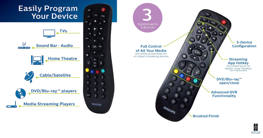 Philips mejor control remoto universal para tv vizio