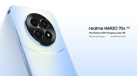 Realme Narzo 70x 5G: pantalla IPS de 120 Hz, chip MediaTek Dimensity 6100+, cámara de 50 MP y carga de 45 W por 144 €.