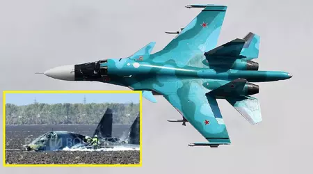 un cazabombardero supersónico Su-34 de la generación 4++ valorado en hasta 50 millones de dólares se estrella en rusia