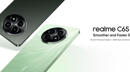 Realme C65 5G: pantalla de 120Hz, chip MediaTek Dimensity 6300 y batería de 5000mAh por 119$.