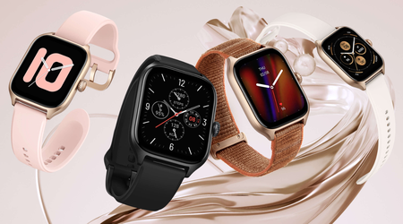 Amazfit GTS 4 - Pantalla AMOLED, monitorización de la frecuencia cardíaca y la saturación, GPS y 150 modos de deporte por 200 euros
