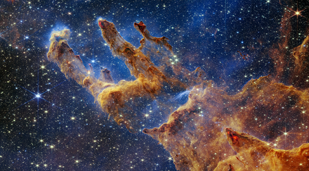 James Webb tomó increíbles fotos de los Pilares de la Creación, a 6500 años luz de la Tierra