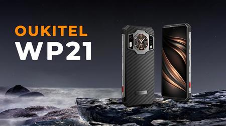 Oukitel WP21: Smartphone a prueba de golpes con dos pantallas, batería de 9800 mAh, protección P68/IP69K y cámara de visión nocturna