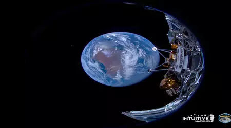 El módulo de aterrizaje Odysseus toma fotos de la Tierra antes de aterrizar en la Luna