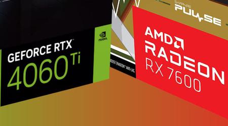 GeForce RTX 4060 Ti con 8 GB de memoria es entre un 3 y un 40% más potente que Radeon RX 7600