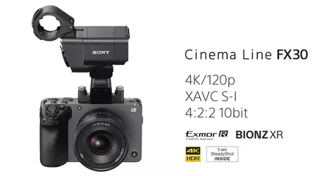 Sony FX30 - Cámara sin espejo de 26 MP con 4K@60FPS a 1800 dólares