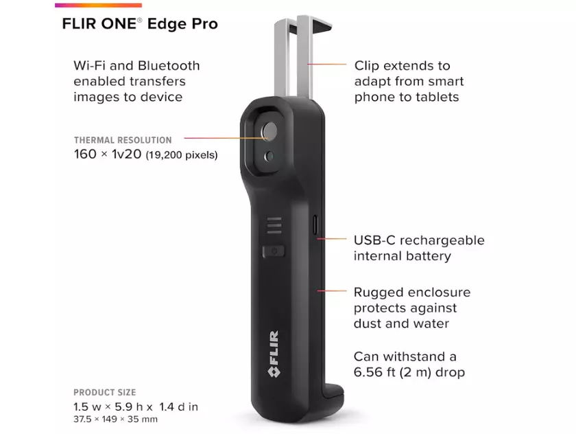 FLIR ONE Edge Pro de visión térmica móvil