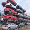 Unos cuantos Jaguar I-Pace en el desguace.