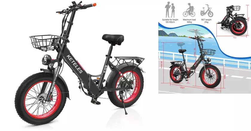 KETELES mejor bicicleta eléctrica plegable para entrega