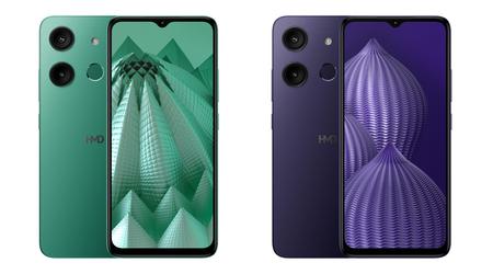 HMD Aura: pantalla LCD de 6,56″, chip Unisoc SC9863A1, escáner de huellas dactilares y batería de 5000 mAh por 118 €.