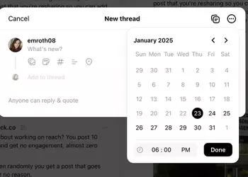 Threads ahora te permite programar publicaciones