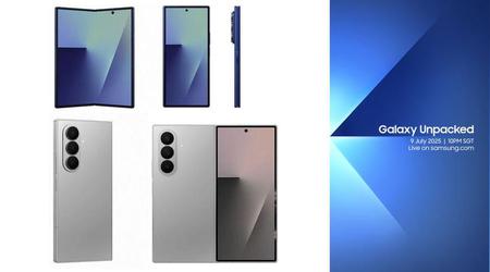 Los insiders publican dimensiones y renders del Samsung Galaxy Z Fold7 y Z Flip7