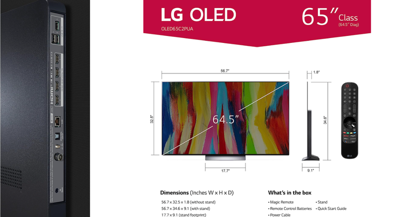 LG Serie C2 de 65 pulgadas tv con navegador de internet