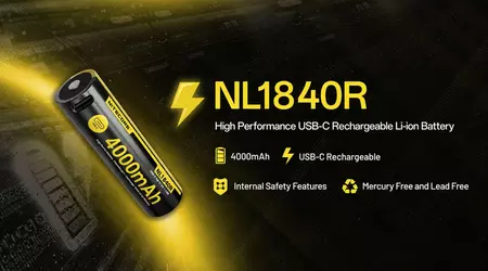 Nitecore NL1840R: la batería 18650 de 4000 mAh que se carga por USB-C sin necesitar cargador externo