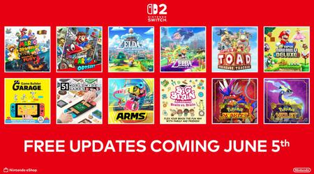Nintendo ofrecerá a los compradores de Switch 2 una actualización gratuita para doce de sus propios juegos