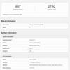 Resultado de Geekbench para el Galaxy A36
