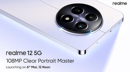 Ya es oficial: el realme 12 con cámara de 108 MP debutará el 6 de marzo