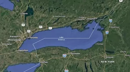 Google Maps rebautiza el lago Ontario como "Lake America" para los usuarios de EE.UU.