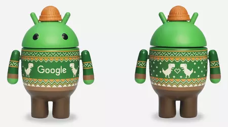 Google lanza una figura festiva de Android con jersey brillante y sombrero