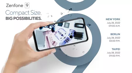 El buque insignia compacto ASUS Zenfone 9 con pantalla de 120 Hz, protección IP68 y chip Snapdragon 8+ Gen 1 se presenta el 28 de julio