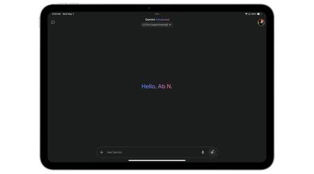 La aplicación de Google Gemini ahora funciona en modo de pantalla completa en el iPad