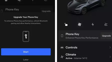 Tesla añadirá compatibilidad con banda ultraancha a su aplicación para Android