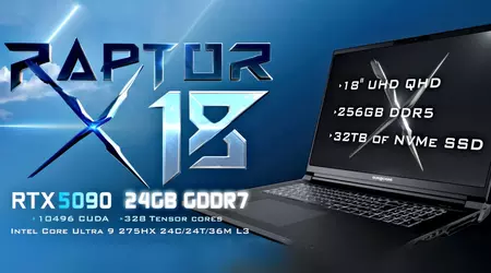 256GB DDR5, 32TB SSD y solo $15,000 — Eurocom presentó la impresionante laptop Raptor X18