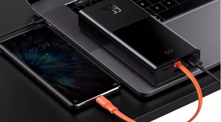 Pantalla digital Baseus Elf: batería de 20.000 mAh para iPhone, MacBook y iPad con cable USB-C incorporado, cargador de 65 vatios y pantalla por 55 €.