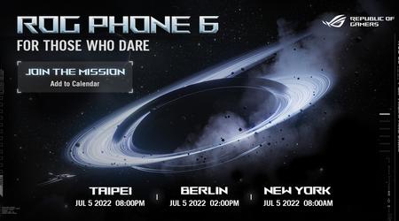 ASUS ROG Phone 6 se lanzará el 5 de julio