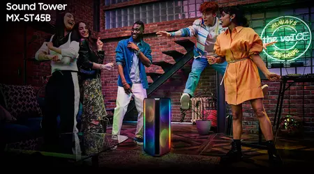 Torre de sonido Samsung MX-ST45B: altavoz inalámbrico de 160 vatios con iluminación, protección IPX5 y batería de hasta 12 horas de duración