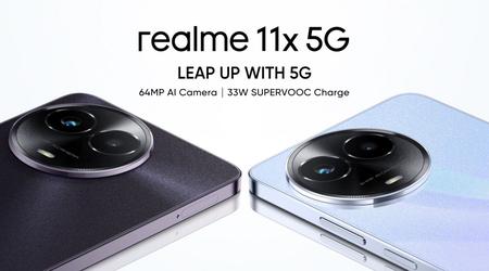 realme 11x 5G - Dimensity 6100+, pantalla LCD de 120 Hz y batería de 5000 mA*h por menos de 200 dólares
