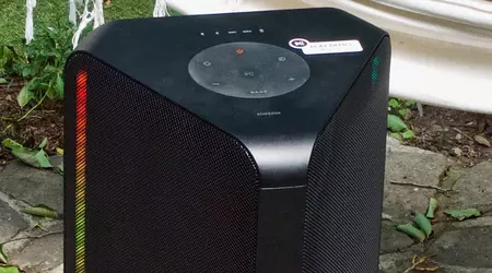Rey de la atmósfera: análisis de Samsung Sound Tower MX-ST50B altavoz de servicio pesado con batería incorporada y retroiluminación LED