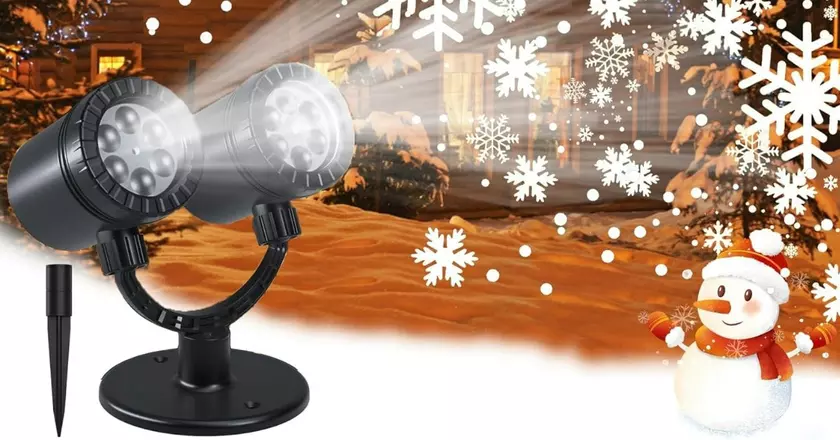 Copo de nieve de Navidad Proyector de luz LED CHICLEW