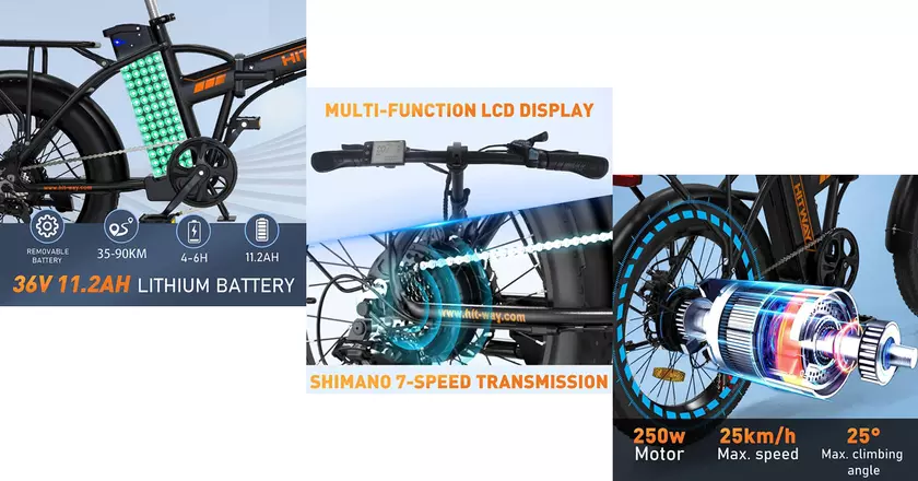 HITWAY mejor bicicleta eléctrica para reparto de comida