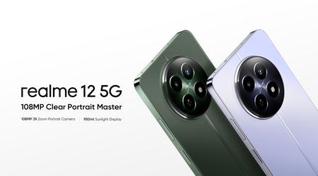realme 12 5G: pantalla AMOLED de 120 Hz, chip MediaTek Dimensity 6100+, cámara de 108 MP y batería de 5000 mAh a un precio de 205 $.