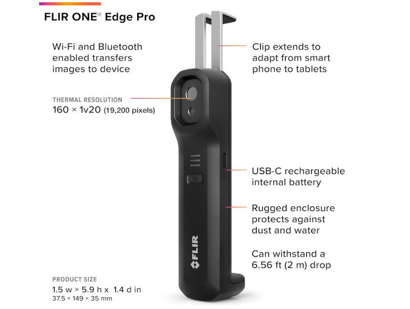 FLIR ONE Edge Pro de visión térmica móvil
