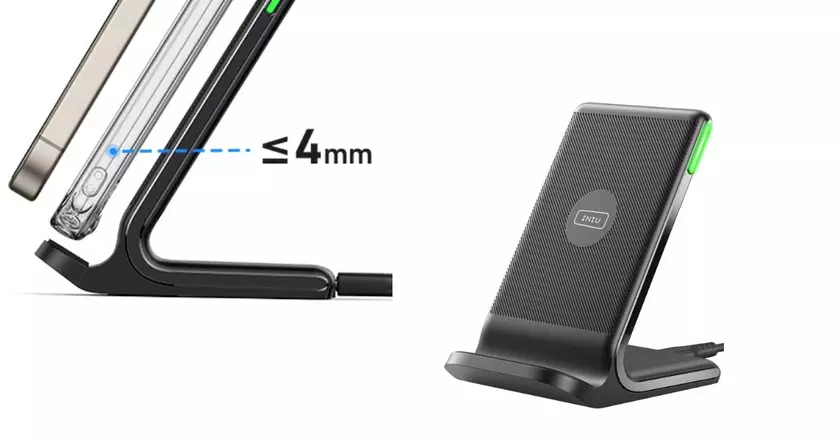 Cargador inalámbrico INIU 15W para otterbox defender