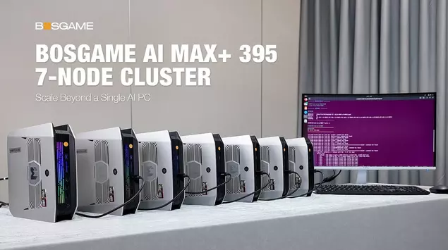 Siete mini-PCs en clúster para ejecutar ...