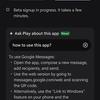 Interfaz de Google Play con la capacidad de Pregunta a Play