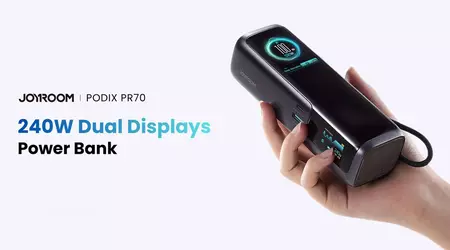 Joyroom PODIX PR70: una batería de 240 W con pantallas duales que carga dos portátiles a la vez