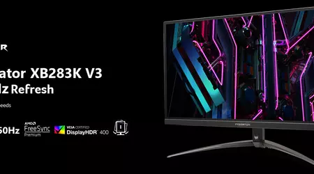 Acer Predator XB283K V3: monitor para juegos 4K a 150 Hz por 499 dólares