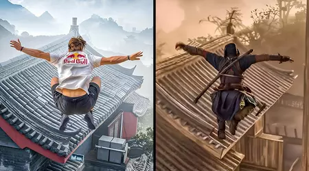¡No te lo pienses más! El equipo de parkour de Red Bull Gaming recreó peligrosas acrobacias de Assassin's Creed: Shadows