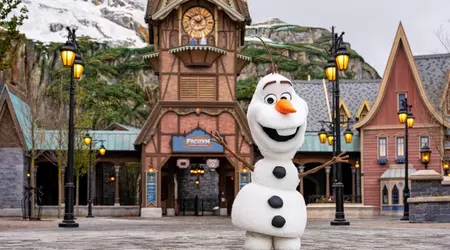 Disney presentó a Olaf - un animatrónico divertido que se puede encontrar en Disneyland París y Hong Kong