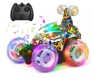 Coche acrobático Kizeefun RC con luces ...